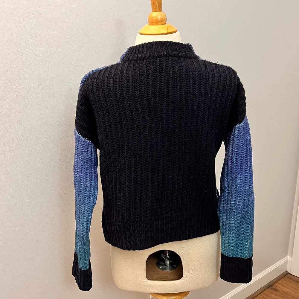 NAADAM Wool Cashmere Ombre Crewneck Sweater Blue XS - Picture 5 of 11